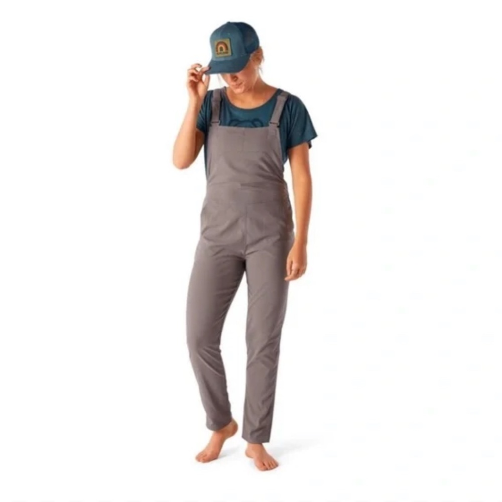 Flylow Womens Life Bib Overalls Tan/Grey color